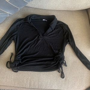 Black collared  shirt